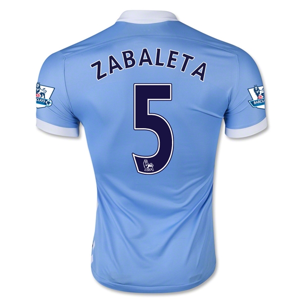 Manchester City 2015-16 ZABALETA #5 Home Soccer Jersey